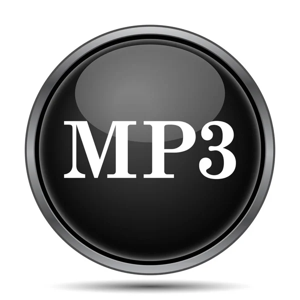 Icona Mp3 Pulsante Internet Sfondo Bianco — Foto Stock