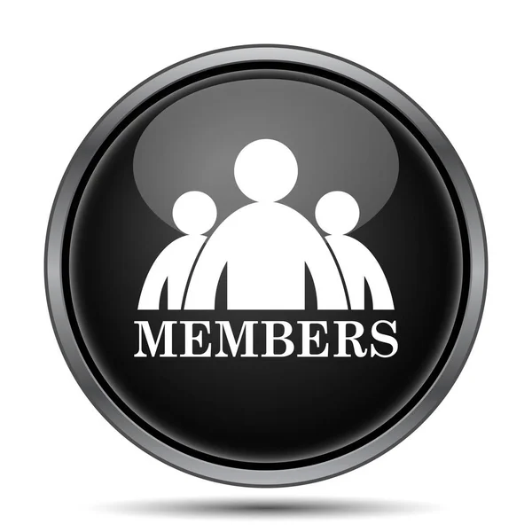 Members Icon Internet Button White Background — Stock Photo, Image