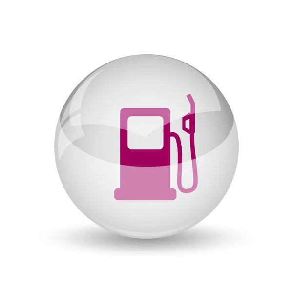 Gas Pump Icon Internet Button White Background — Stock Photo, Image