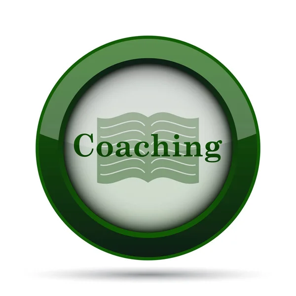 Coaching Pictogram Internet Knop Witte Achtergrond — Stockfoto