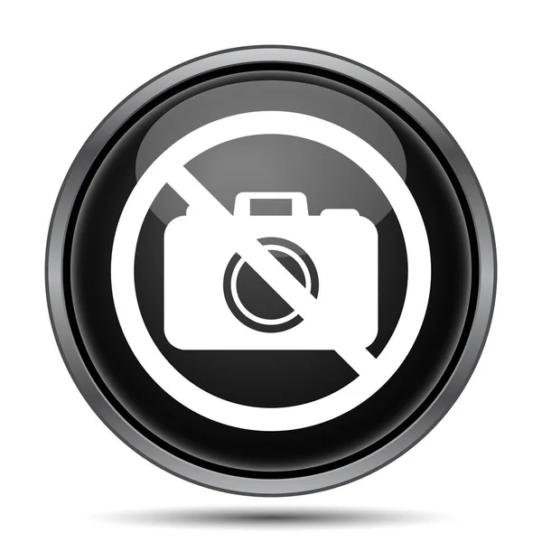 Запретная Иконка Камеры Кнопка Интернет Белом Фоне — стоковое фото