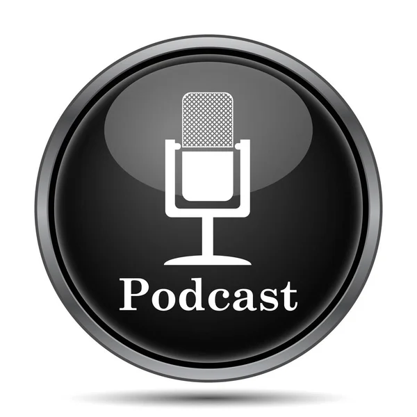 Podcast Symbol Internet Taste Auf Weißem Hintergrund — Stockfoto