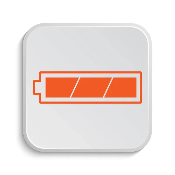 Fully Charged Battery Icon Internet Button White Background — Stock Photo, Image