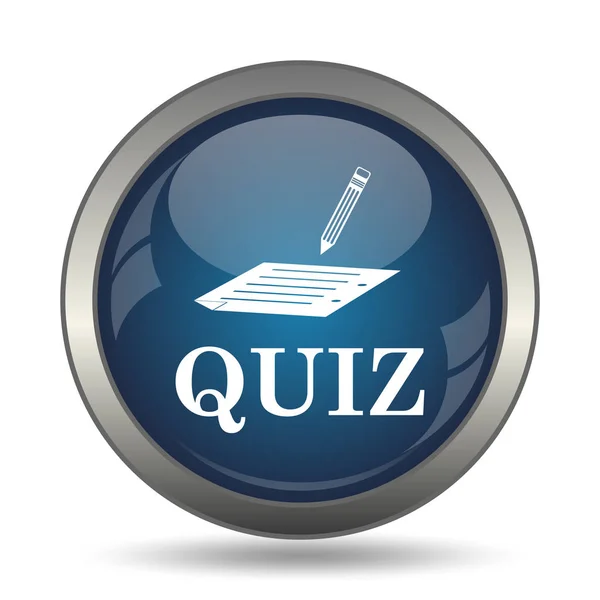 Quiz Icon Internet Button White Background — Stock Photo, Image