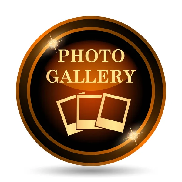 Photo Gallery Icon Internet Button White Background — Stock Photo, Image