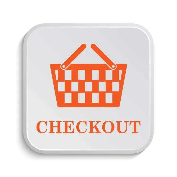Εικονίδιο Του Checkout Κουμπί Internet Άσπρο Φόντο — Φωτογραφία Αρχείου