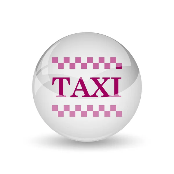 出租车图标 白色背景上的互联网按钮 — 图库照片