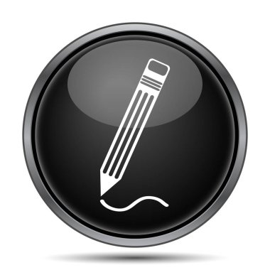 Kalem simgesi. Beyaz arka plan üzerinde Internet düğmesi