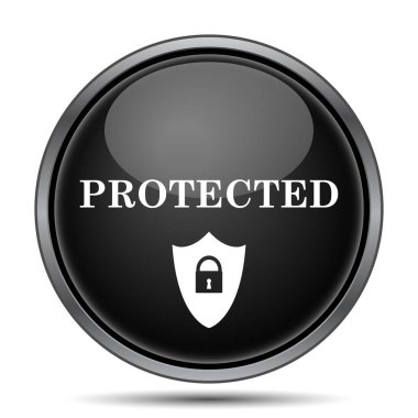Korumalı simgesi. Beyaz arka plan üzerinde Internet düğmesi