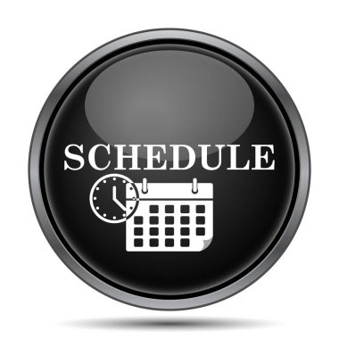 Zamanlama simgesini. Beyaz arka plan üzerinde Internet düğmesi