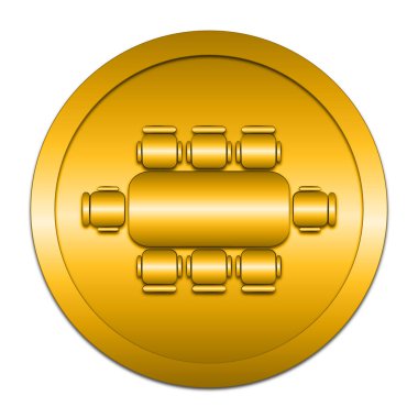 Tablo simgesi toplantı iş. Beyaz arka plan üzerinde Internet düğmesi.