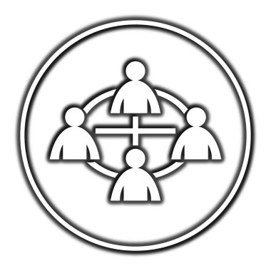 İletişim simgesi. Beyaz arka plan üzerinde Internet düğmesi