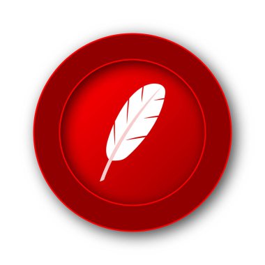 Tüy simgesi. Beyaz arka plan üzerinde Internet düğmesi.