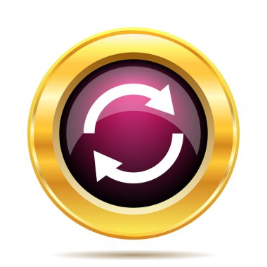 Yeniden iki ok simgesi. Beyaz arka plan üzerinde Internet düğmesi