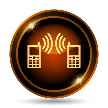 İletişim simgesi. Beyaz arka plan üzerinde Internet düğmesi