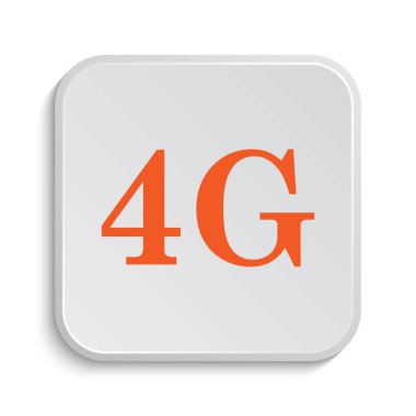 4g simgesi. Beyaz arka plan üzerinde Internet düğmesi