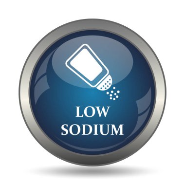 Düşük sodyum simgesi. Beyaz arka plan üzerinde Internet düğmesi