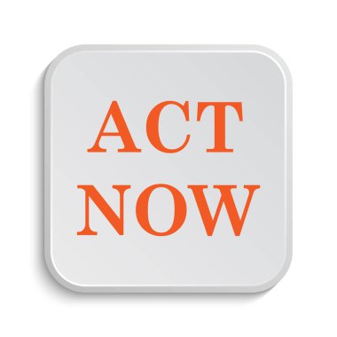 Şimdi simgesi hareket. Beyaz arka plan üzerinde Internet düğmesi