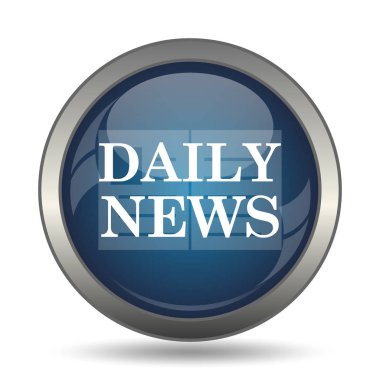 Günlük haber simgesi. Beyaz arka plan üzerinde Internet düğmesi