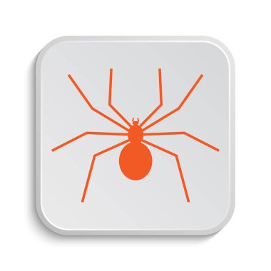 Örümcek simgesi. Beyaz arka plan üzerinde Internet düğmesi