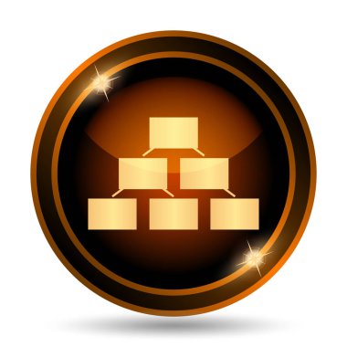 Kuruluş şeması simgesi. Beyaz arka plan üzerinde Internet düğmesi