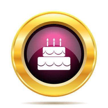 Pasta simgesi. Beyaz arka plan üzerinde Internet düğmesi