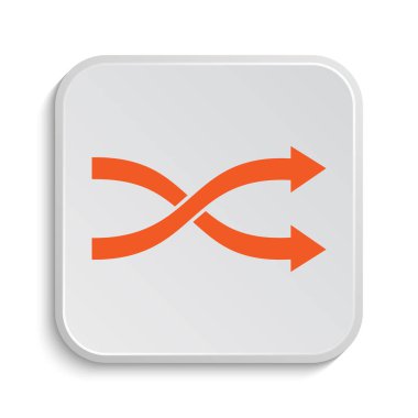 Karıştır simgesi. Beyaz arkaplanda internet düğmesi