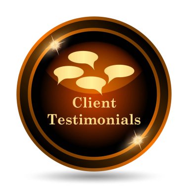 Müşteri referansları simgesi. Beyaz arka plan üzerinde Internet düğmesi