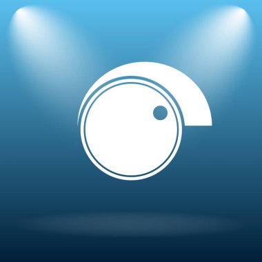 Ses denetimi simgesini. Mavi arka plan Internet düğmesini.