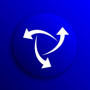 Simge değiştir. Mavi arka plan Internet düğmesini