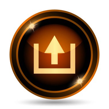 Simge yüklemek. Beyaz arka plan üzerinde Internet düğmesi