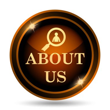 Hakkımızda simgesi. Beyaz arka plan üzerinde Internet düğmesi