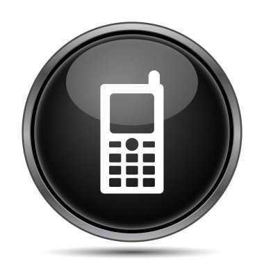 Hareket eden telefon simgesi. Beyaz arka plan üzerinde Internet düğmesi