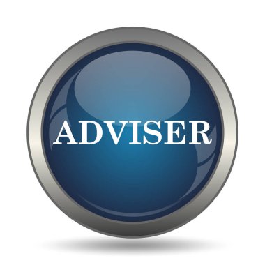 Danışmanı simgesi. Beyaz arka plan üzerinde Internet düğmesi