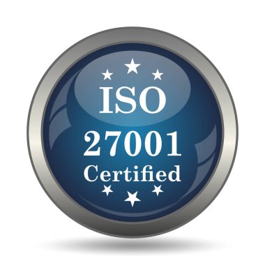 ISO 27001 simgesi. Beyaz arka plan üzerinde Internet düğmesi
