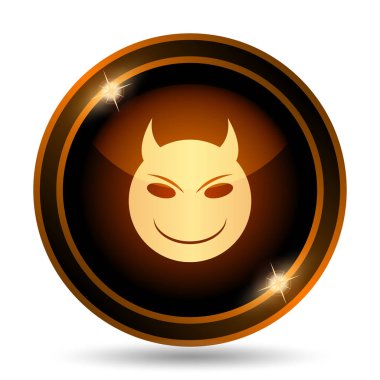 Kötü simgesi. Beyaz arka plan üzerinde Internet düğmesi