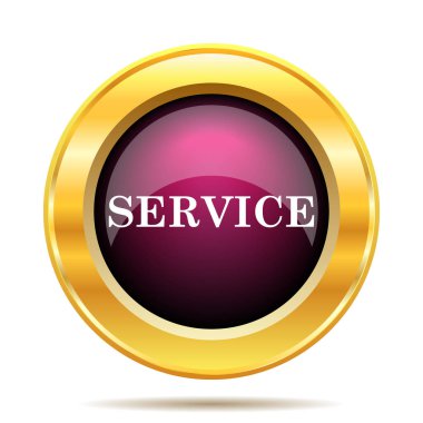 Service simgesini. Beyaz arka plan üzerinde Internet düğmesi
