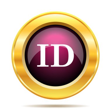 ID simgesi. Beyaz arka plan üzerinde Internet düğmesi