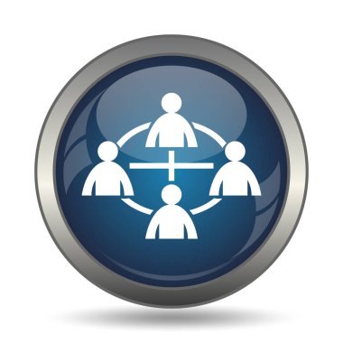 İletişim simgesi. Beyaz arka plan üzerinde Internet düğmesi