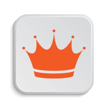 Taç simgesi. Beyaz arka plan üzerinde Internet düğmesi