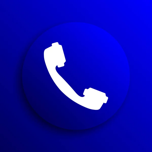 Phone icon. Internet button on blue background