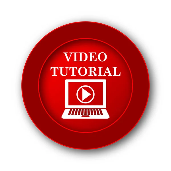 Icono Video Tutorial Botón Internet Sobre Fondo Blanco —  Fotos de Stock