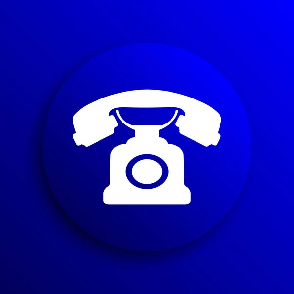 Phone Icon Internet Button Blue Background — Stock Photo, Image