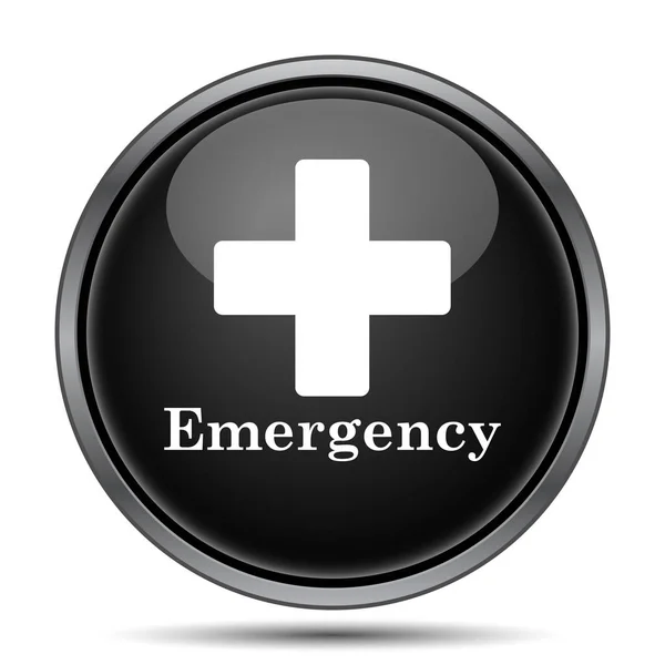 Ícone Emergência Botão Internet Fundo Branco — Fotografia de Stock
