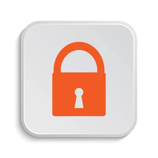 Lock Icon Internet Button White Background — Stock Photo, Image