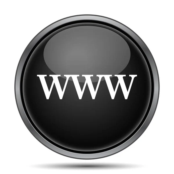 Icono Www Botón Internet Sobre Fondo Blanco — Foto de Stock