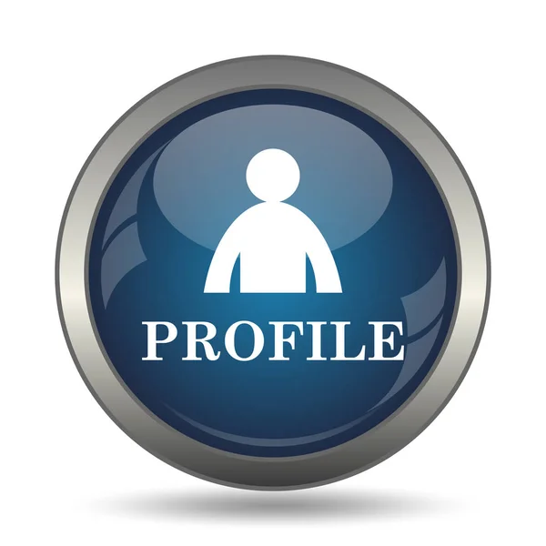 Profile Icon Internet Button White Background — Stock Photo, Image