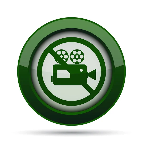 Icona della videocamera proibita — Foto Stock