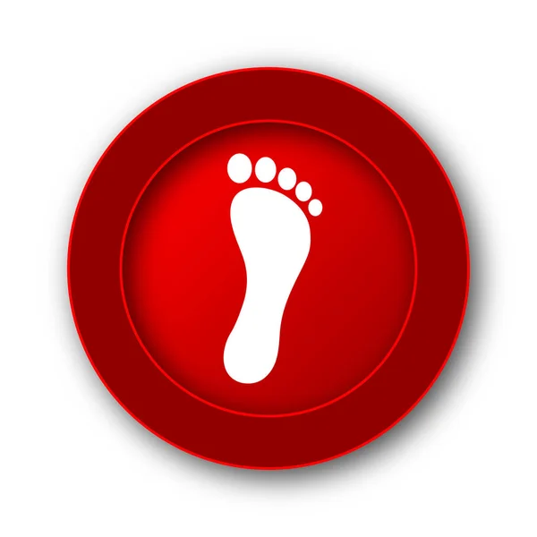 Foot Print Icon Internet Button White Background — Stock Photo, Image