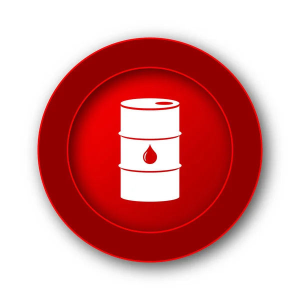 Oil Barrel Icon Internet Button White Background — Stock Photo, Image